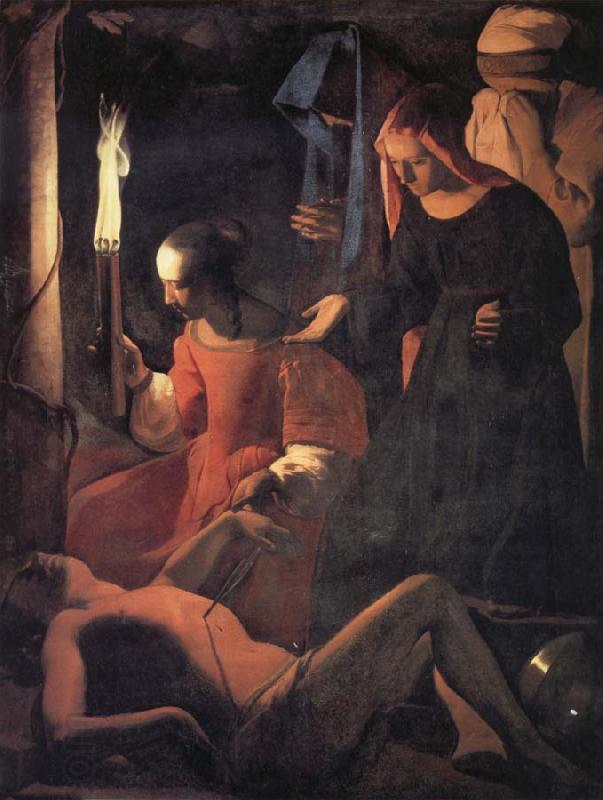 Georges de La Tour Die Auffindung der Leiche des Hl.Sebastian oil painting picture